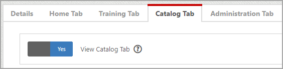 Security Roles: Training and Catalog Tab