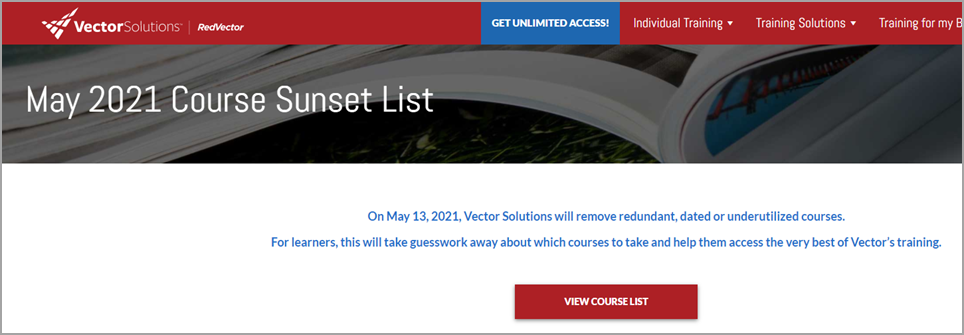 Frequently Asked Questions: Course Sunsetting