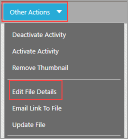 Activities: Manage Activities