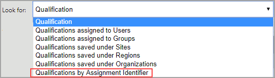 Assign Training: Assignment Identifier