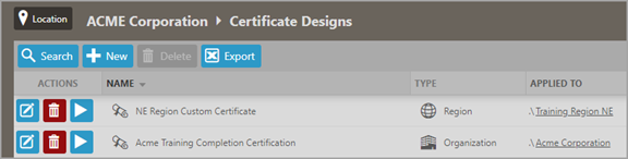 Tracking and Completions: Certificate Designs